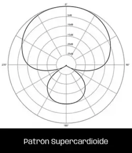 Patrón supercardioide micrófono para cantantes